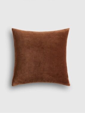 QUINCE 20x20 Classic Cotton Velvet Pillow Cover Chestnut 7541